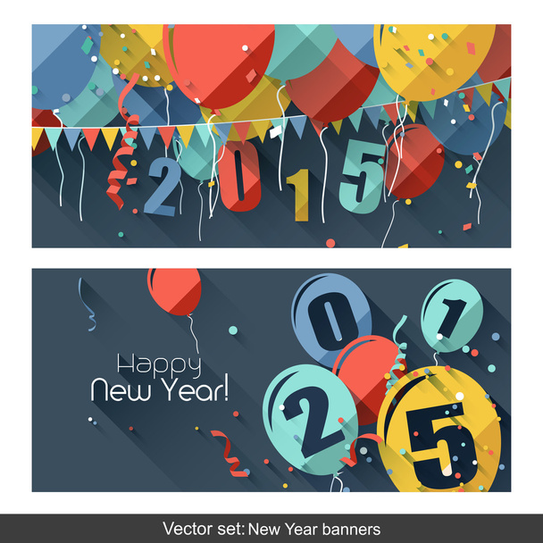 New Year banners - Vektor, kép