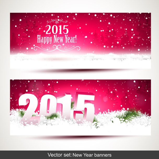 New Year banners - Vektor, kép