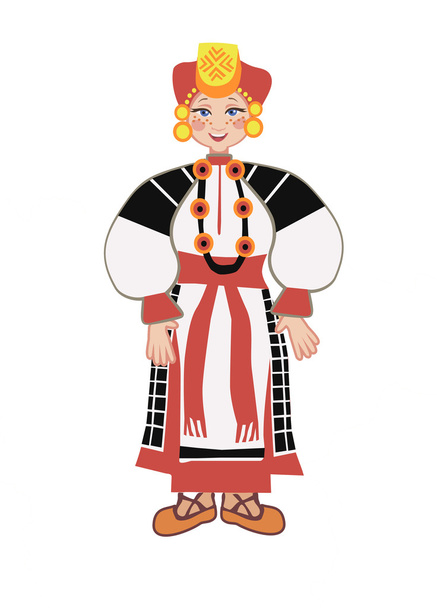 женщина в традиционном народном костюме Воронежской области - Фото, изображение