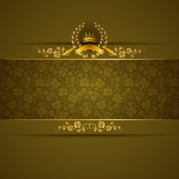 Elegant golden frame banner - Vector, Image