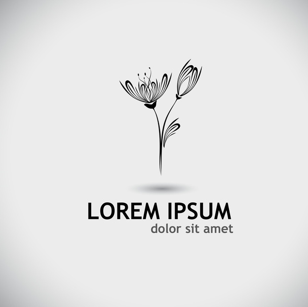 Stylized flower tulip logo - Vector, Image