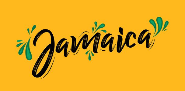 Jamaica typographic design Jamaican flag colors vector illustration - Vektor, Bild