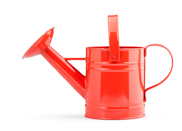 Red watering can - Foto, Imagen