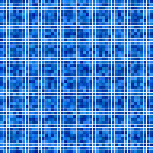Blue pixel mosaic background - Vector, Image