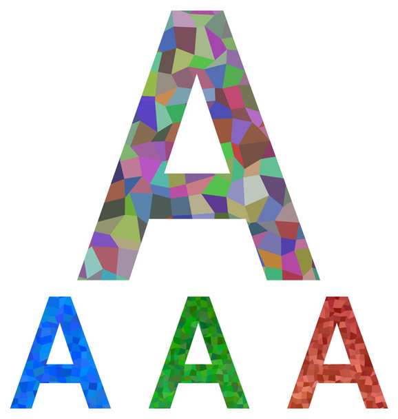 Lettertype ontwerp - brief A Mosaic - Vector, afbeelding