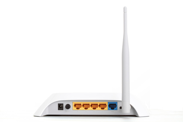 Bliska biały routera - Zdjęcie, obraz