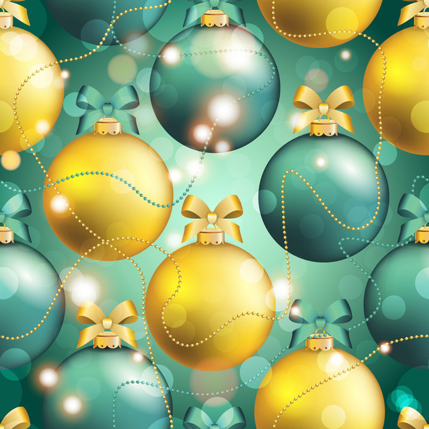 New Year pattern with ball - Vector, imagen
