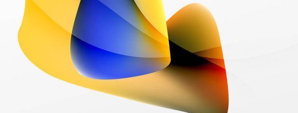 Abstract background. Fluid gradient color wave template for wallpaper, banner, background or landing - Вектор,изображение