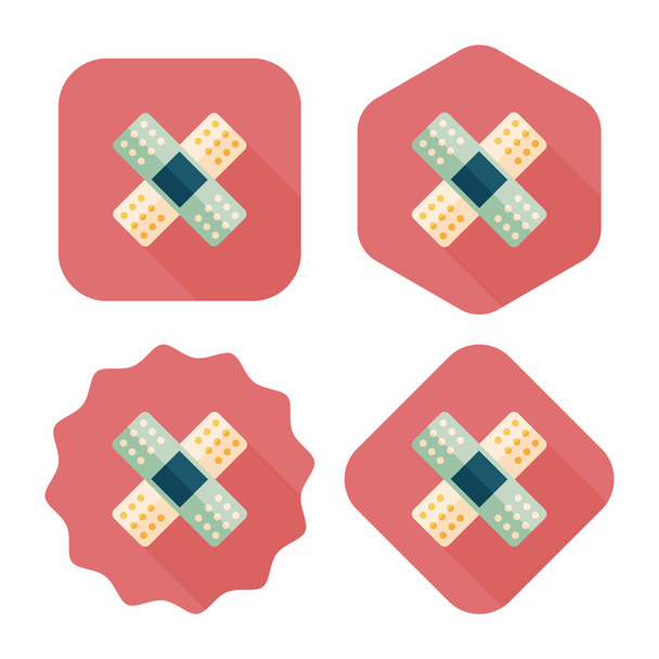 medical bandage flat icon with long shadow,eps10 - Vector, imagen