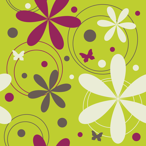Seamless floral pattern - Vektör, Görsel