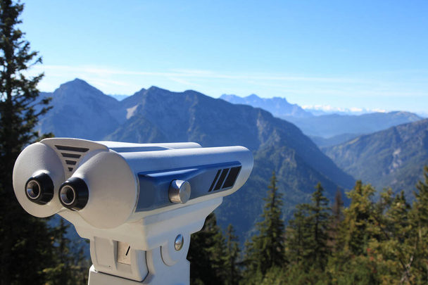 Coin operated binoculars in the European Alps - Photo, image