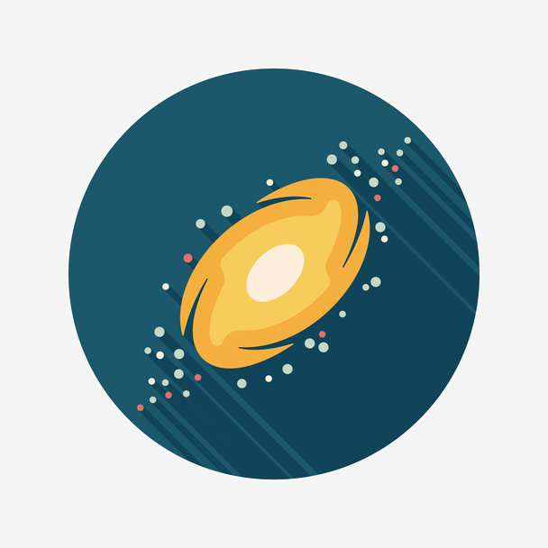 Space galaxy flat icon with long shadow,eps10 - Vecteur, image