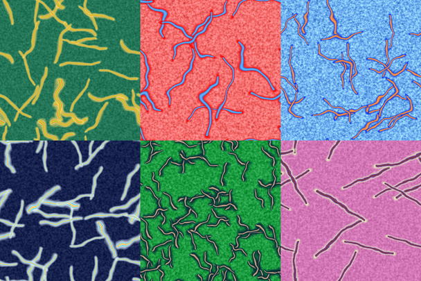 Set of ebola seamless generated textures - Photo, Image