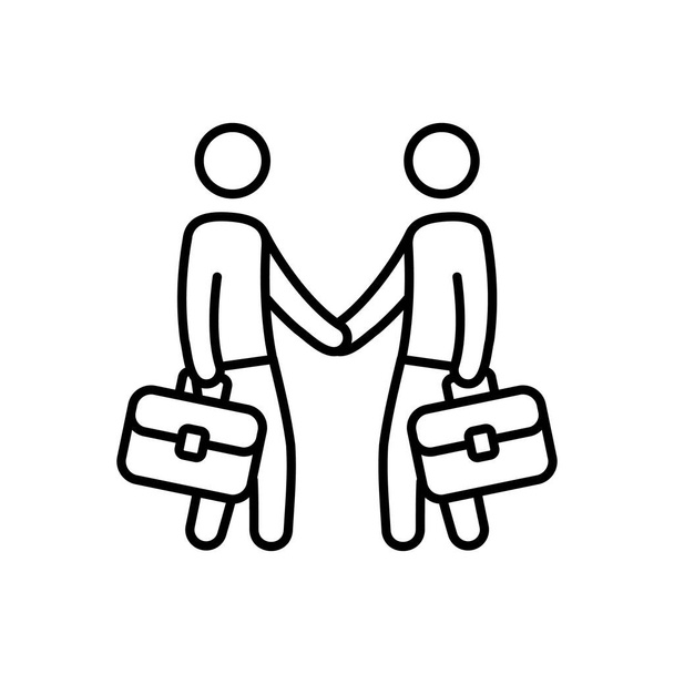 Business Agreement icon in vector. Logotype - Wektor, obraz