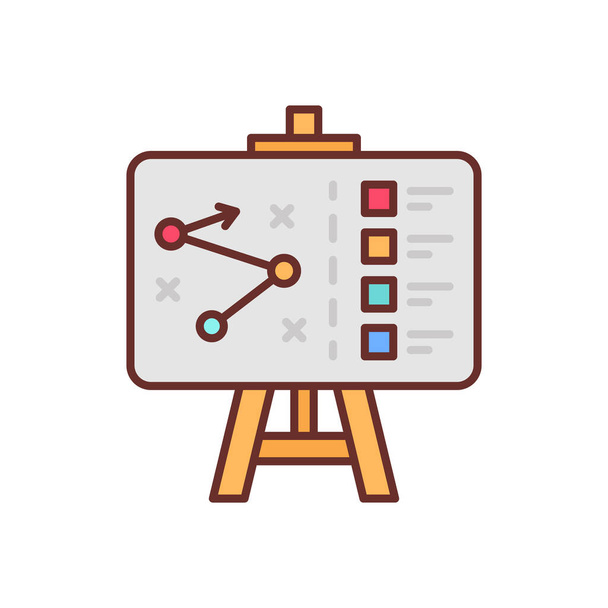 Presenting Strategy Planning icon in vector. Logotype - Вектор,изображение