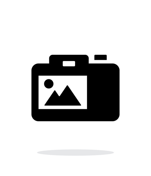 SLR fotocamera semplice icona su sfondo bianco
. - Vettoriali, immagini