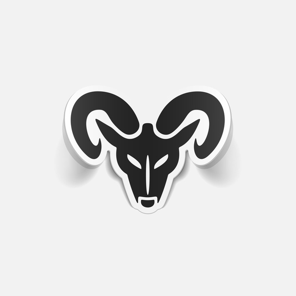Head of the ram icon - Vector, Image