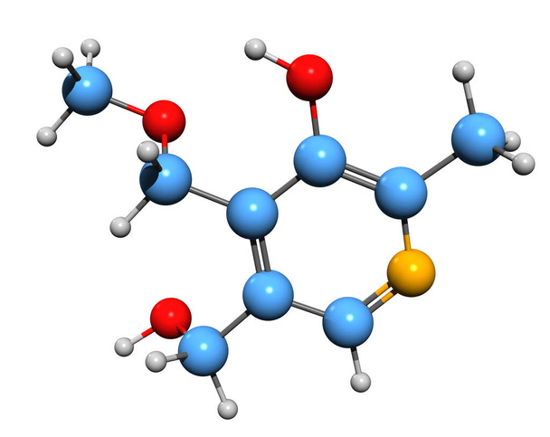  3D-зображення формули скелета гінкготоксину - молекулярна хімічна структура нейротоксину ізольована на білому тлі
 - Фото, зображення