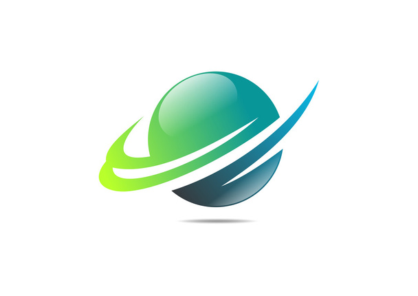 Green global success finance logo sphere growth - Vector, Image