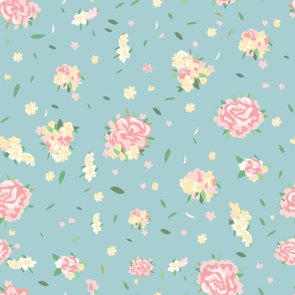 Simple pattern of roses - Vector, Image