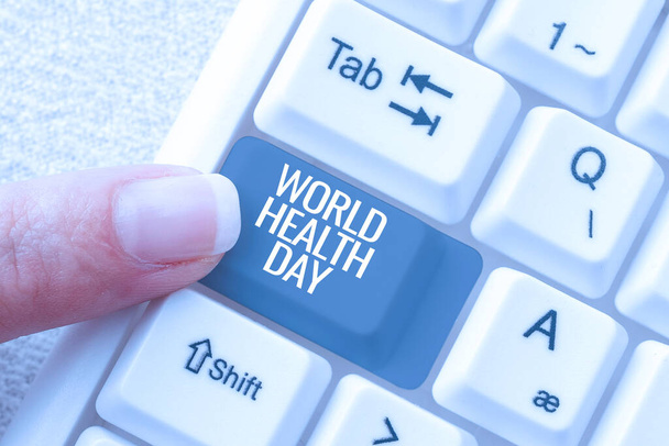 Conceptual caption World Health Day, Business showcase Global health awareness day celebrated every year -48722 - Fotoğraf, Görsel