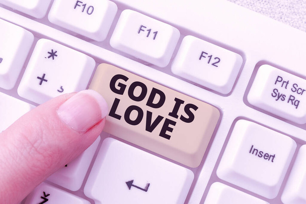 Text sign showing God Is Love, Word for Believing in Jesus having faith religious thoughts Christianity -48787 - Fotoğraf, Görsel