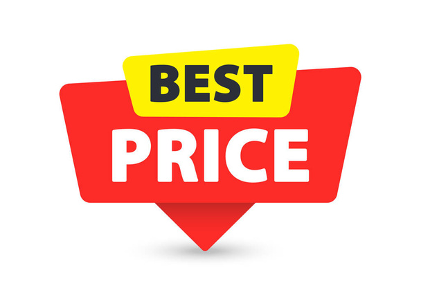 Best Price - Banner, Speech Bubble, Label, Sticker, Ribbon Template Vector Illustration - Wektor, obraz