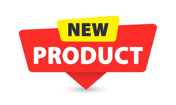 New Product - Banner, Speech Bubble, Label, Sticker Ribbon Template Vector Illustration - Vetor, Imagem