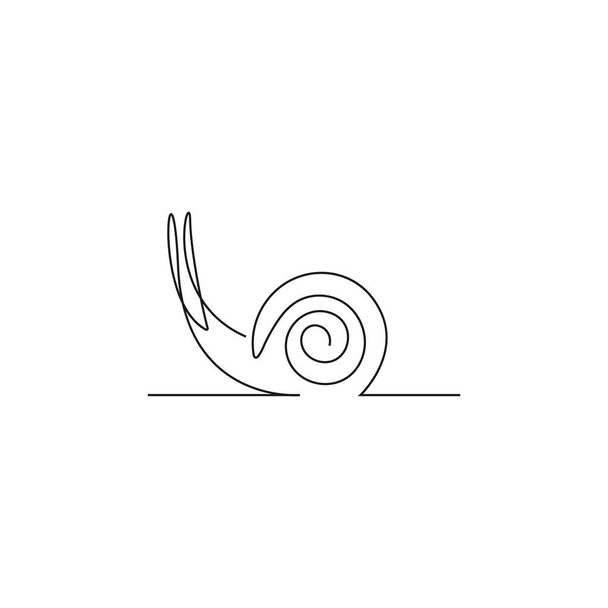 Snail icon line art design illustration template - Vector, afbeelding