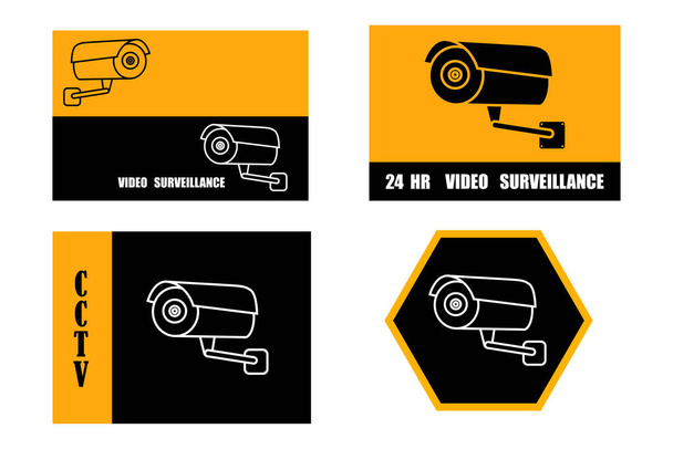 Sign surveillance camera. Vector illustration. Stock image. EPS 10. - Vector, Image