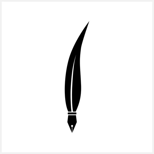 Fountain pen for school icon. Business symbol. Vector stock illustration. EPS 10 - Vector, Image