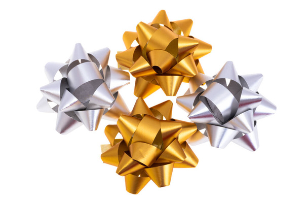 festive bow for gifts on a white background - Zdjęcie, obraz