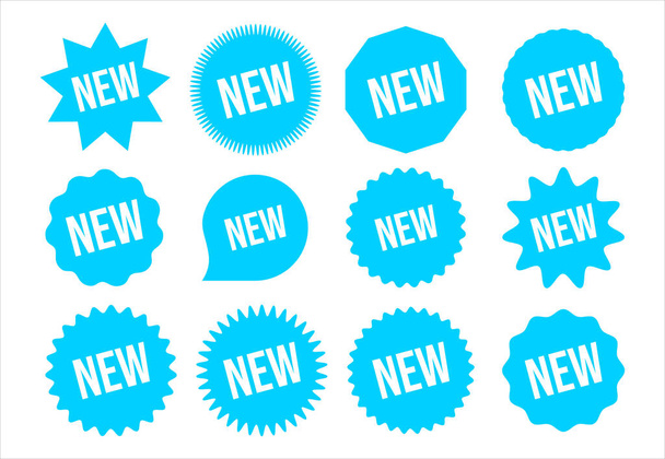 Collection of NEW feature or product badge flat icon for apps and websites  - Vektor, Bild