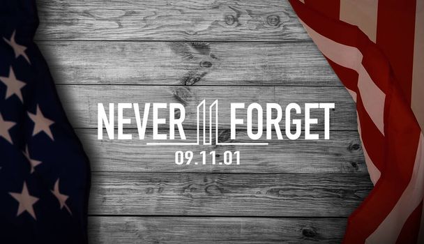 9.11 Ilustracja dnia patriotycznego. Nigdy nie zapomnimy 11 września 2001 roku. Wysokiej jakości zdjęcie - Zdjęcie, obraz