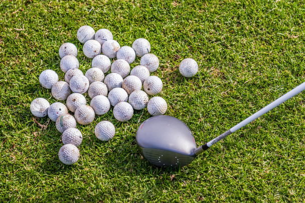 Golf Club, balles de golf, terrain de golf. Afrique du Sud, novembre 2014
. - Photo, image