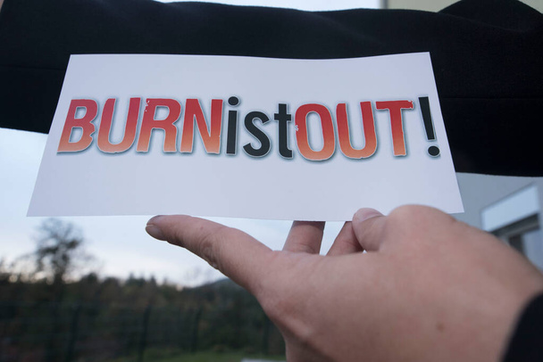 occupational burnout from chronic work related stress, feeling of exhaustion - Foto, Imagem