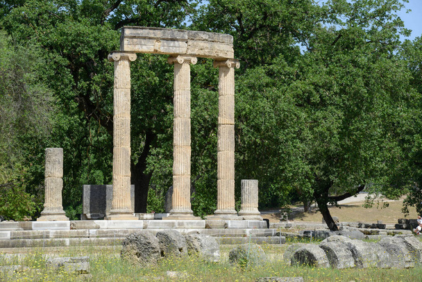 View at the archeological site of Ancient Olympia on Greece - Valokuva, kuva