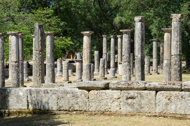 View at the archeological site of Ancient Olympia on Greece - Foto, Imagem