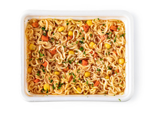 instant noodles isolated on white background - Photo, Image