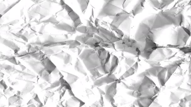 Stop Motion video with crumpled paper with notes and drawings. The effect of destroyed creativity with pencil strokes of 4k video with the texture of distortions and fractures. - Video