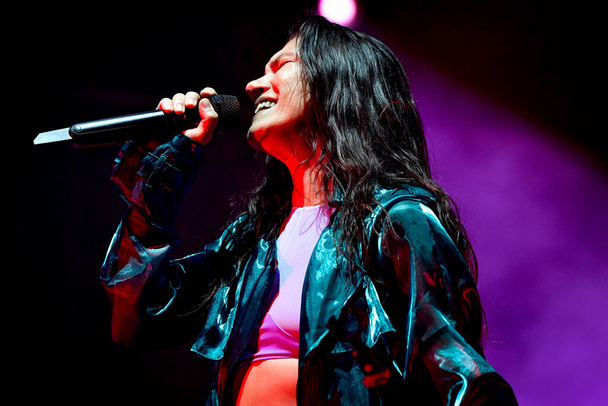 Elisa performing and singing on stage  during  Italian singer Music Concert Elisa - Back To The Future Live Tour 2022 at the Arena della Marca in Treviso, Italy, August 02, 2022 - Credit: Ettore Griffon - 写真・画像