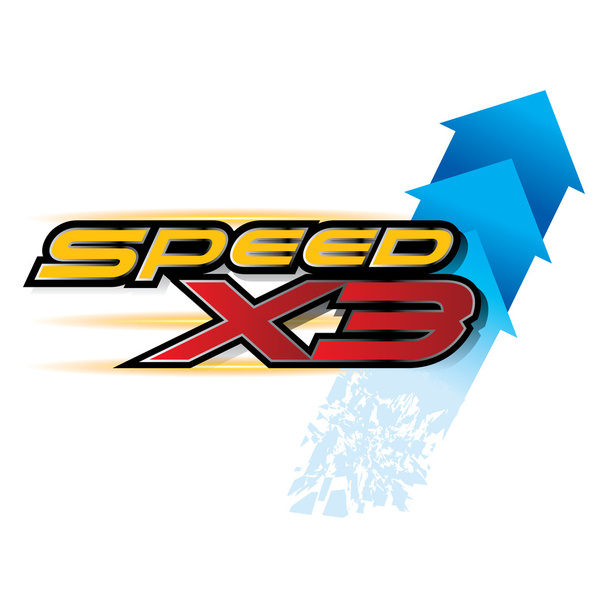 スピード X 3 概念ベクトル - ベクター画像