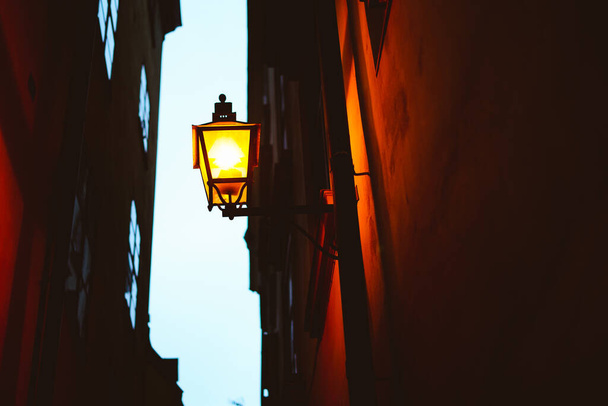 Street lamps in Europe. Shooting Location: Sweden, Stockholm - Foto, Bild