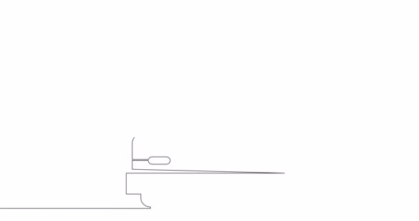 Self drawing line animation Truck transport logistics continuous line drawn concept video - Materiał filmowy, wideo