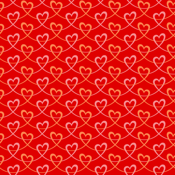 Elegant seamless pattern with hearts - Vector, Image