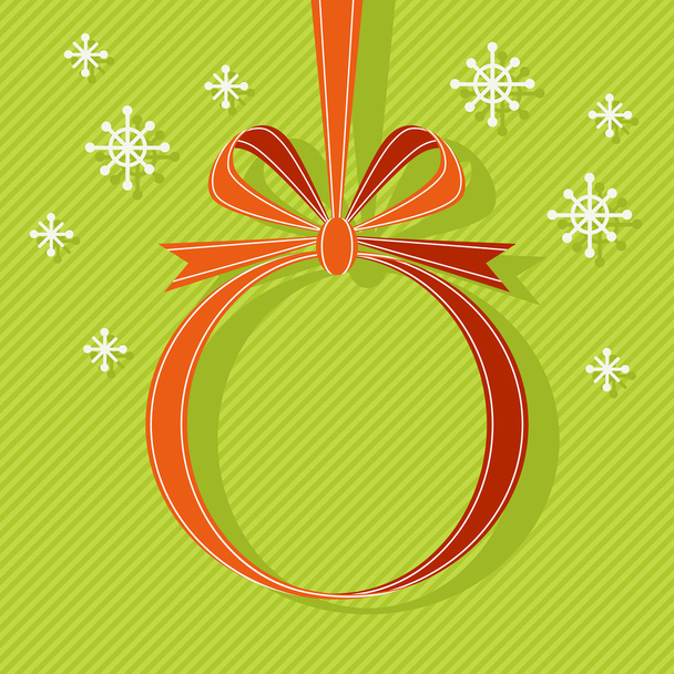 Christmas background with ribbon decoration - Vector, Image