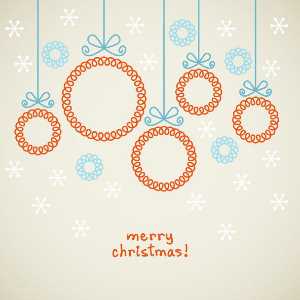Christmas bakground with frame decoration - Vector, Image