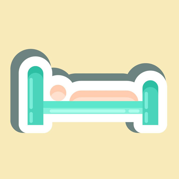 Sticker Sleep. suitable for flu symbol. simple design editable. design template vector. simple illustration - Vektor, kép