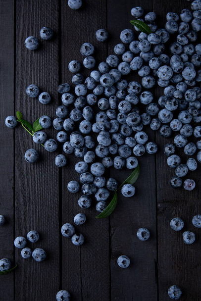 Fresh blueberry background, blueberries with space for text. Vegetarian concept. Berry textures. healthy eating - Foto, afbeelding