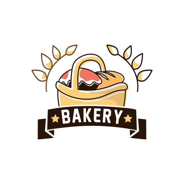 Simple hand drawn bakery logo cliparts - Vettoriali, immagini
